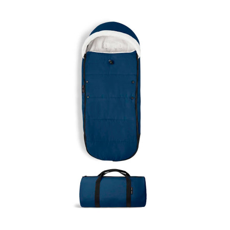 saco de invierno para silla de paseo Yoyo de Stokke con bolsa de transporte en color azul navy blue