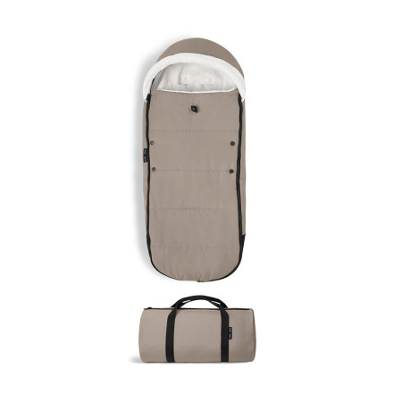 saco de invierno para silla de paseo Yoyo de Stokke con bolsa de transporte en color marrón taupe