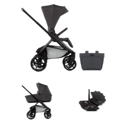 trio cochecito silla de paseo, capazo y portabebé jané keep en color negro cloud U81