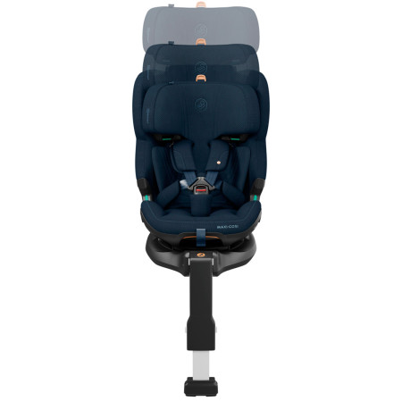 silla de coche para bebé Maxi-Cosi emerald 360 PRO con alturas de reposacabezas en color azul authentic blue