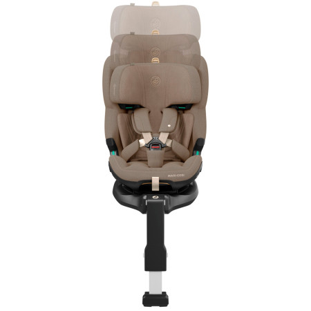 silla de coche para bebé Maxi-Cosi emerald 360 PRO con alturas de reposacabezas en color marrón authentic truffle