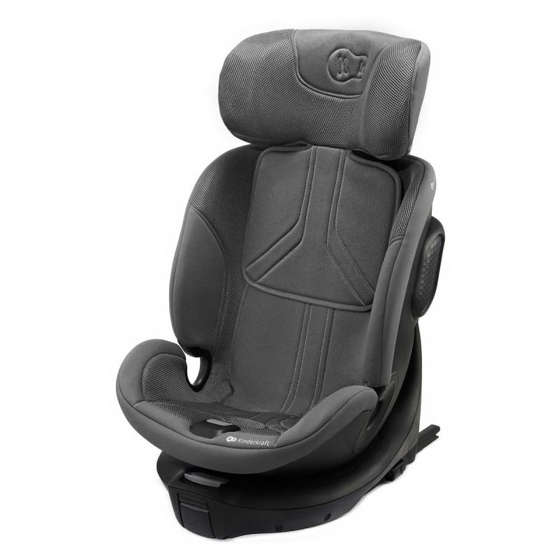 silla de coche xrider2 de Kinderkraft con reposacabezas en color gris