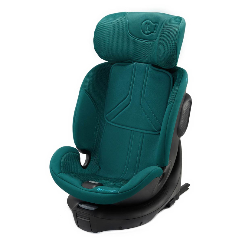 silla de coche xrider2 de Kinderkraft con reposacabezas en color verde