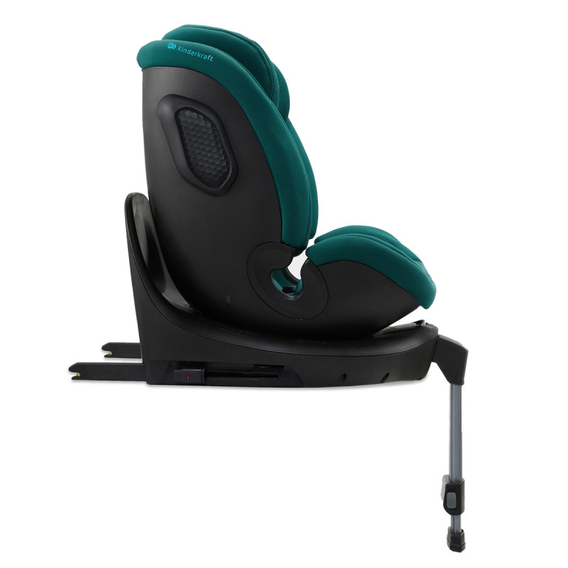 silla de coche xrider2 de Kinderkraft a favor de la marcha vista lateral en color verde