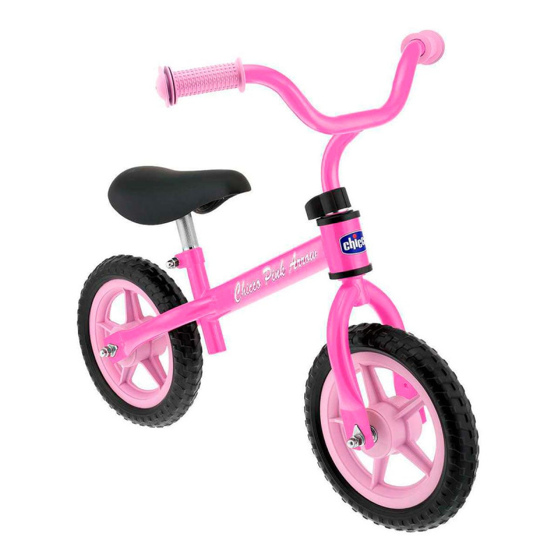 bicicleta sin pedales FIRST BIKE de Chicco en en color rosa pink arrow