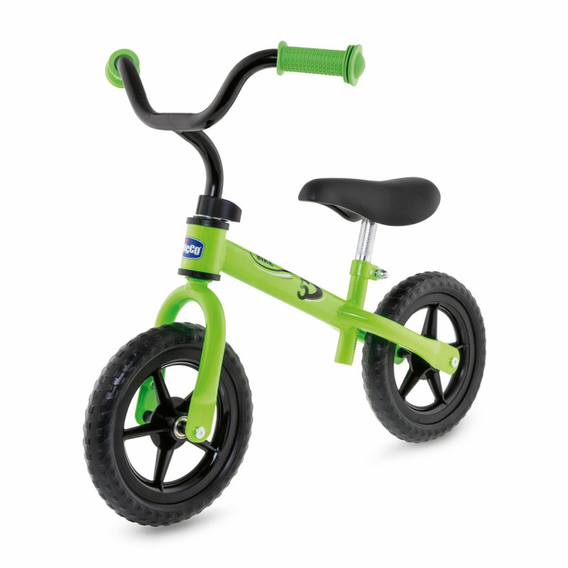 bicicleta sin pedales FIRST BIKE de Chicco en en color verde green rocket