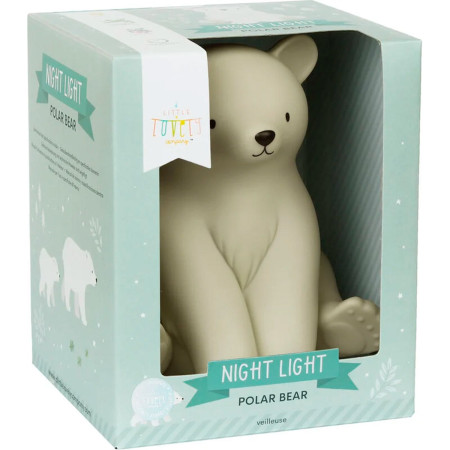 lámpara infantil con forma de oso polar de a little lovely company en caja