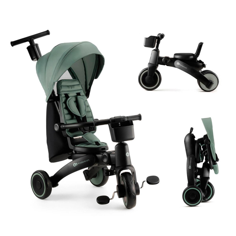 Triciclo evolutivo 6 en 1 JAZZ 2 de Kinderkraft en color verde