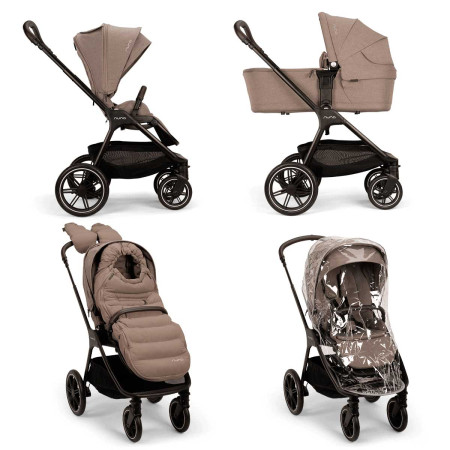 pack carrito de bebé completo Triv Lx All-Season de Nuna en color beige cedar
