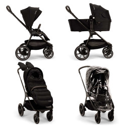 pack carrito de bebé completo Triv Lx All-Season de Nuna en color negro caviar
