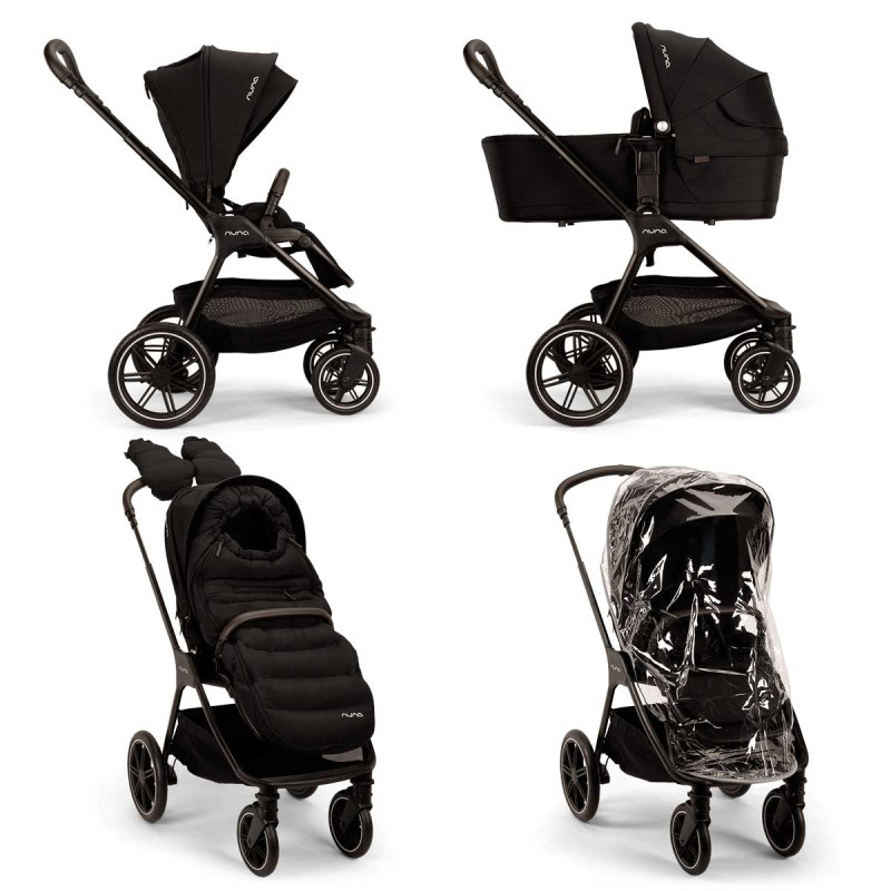 pack carrito de bebé completo Triv Lx All-Season de Nuna en color negro caviar