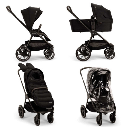 pack carrito de bebé completo Triv Lx All-Season de Nuna en color negro caviar