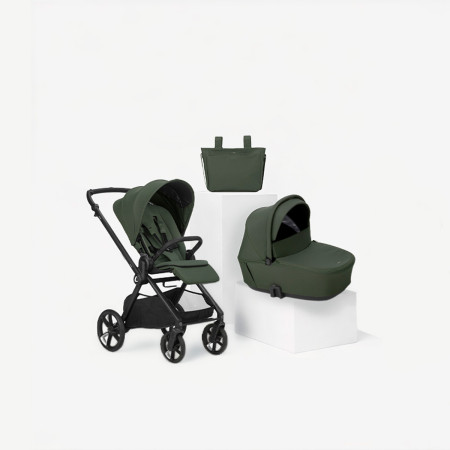 cochecito de bebé Muum de Jané con capazo Sleep en color verde botanic