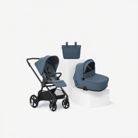 cochecito de bebé Muum de Jané con capazo Sleep en color azul seal