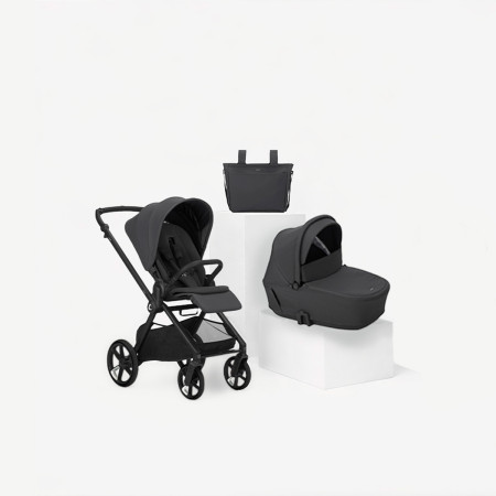 cochecito de bebé Muum de Jané con capazo Sleep en color gris oscuro cloud