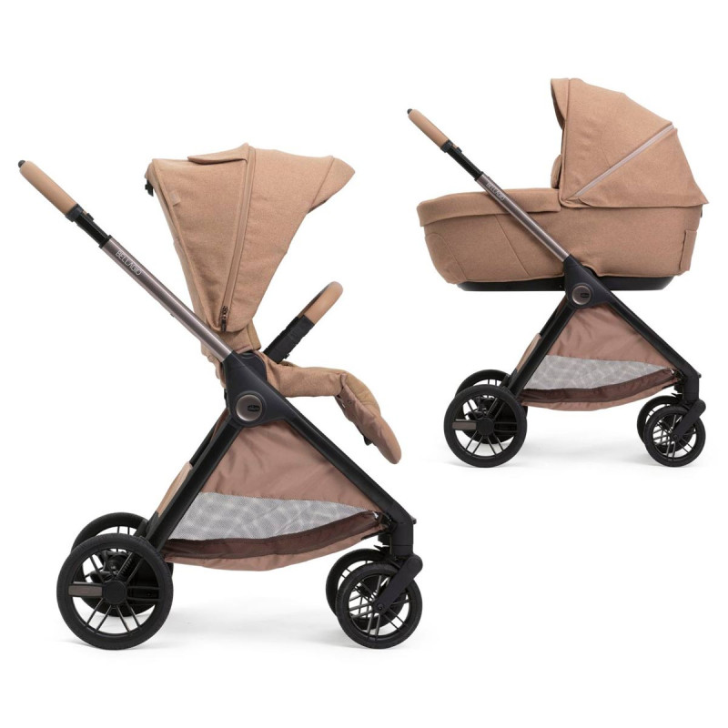 Carrito de bebé DUO Bellagio de Chicco con capazo Gran Comfort en color marrón caramel