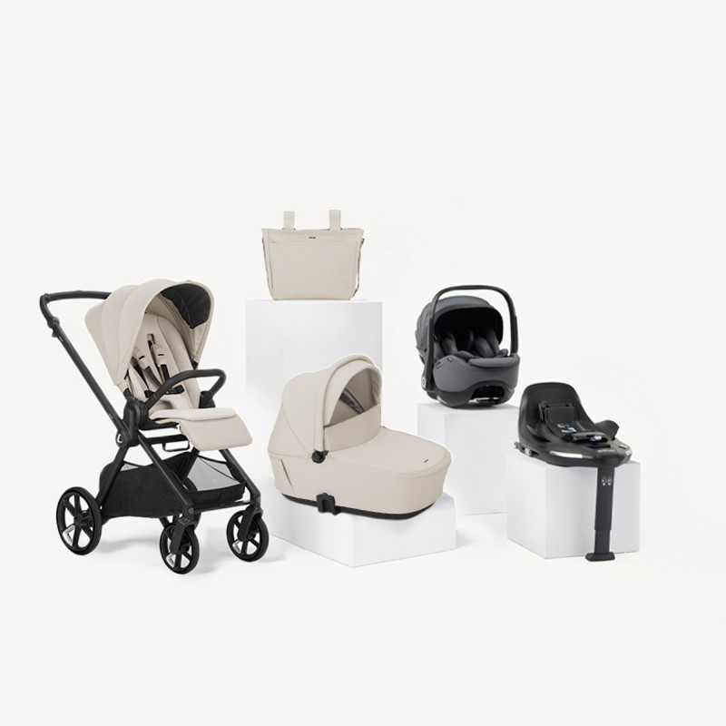 Jané Muum TRIO cochecito en color azul seal con portababé gris mars gray y base isofix
