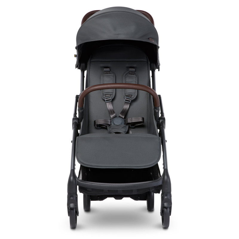 silla de paseo Mast M1x en gris volcanic ash vista frontal