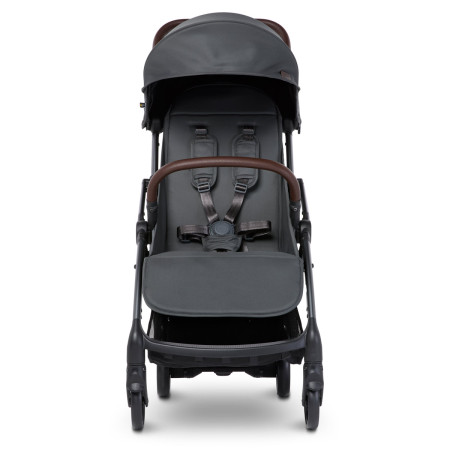 silla de paseo Mast M1x en gris volcanic ash vista frontal