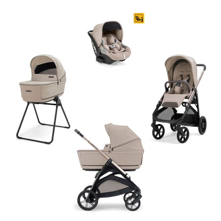 carrito TRIO Aptica con silla coche Darwin de Inglesina en vicuna beige