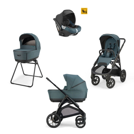 carrito TRIO Aptica XT con silla de coche Darwin de Inglesina en azul himalaya blue