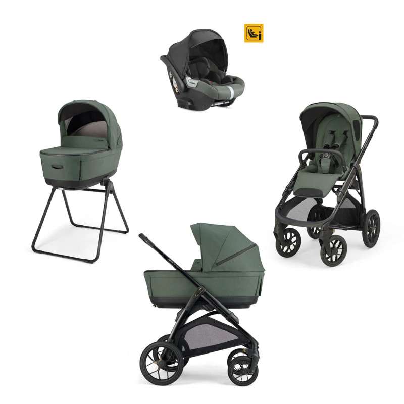 carrito TRIO Aptica XT con silla de coche Darwin de Inglesina en verde taiga green