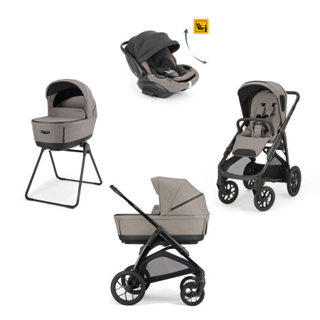 carrito TRIO Aptica XT con silla de coche Darwin recline de Inglesina en tundra beige