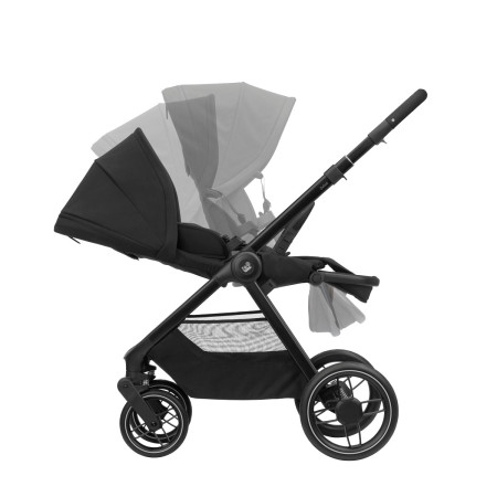 respaldo reclinable de la silla de paseo del carrito de bebé Oxford+ de Maxi-Cosi en negro twillic black