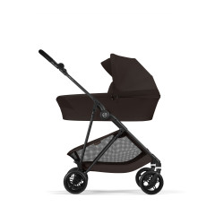 Conjunto de 2 piezas Cybex Melio en color negro: cochecito de paseo y capazo rígido