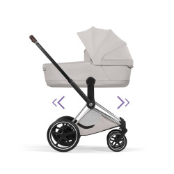 cochecito e-priam style de Cybex con chasis chrome brown en gris city grey