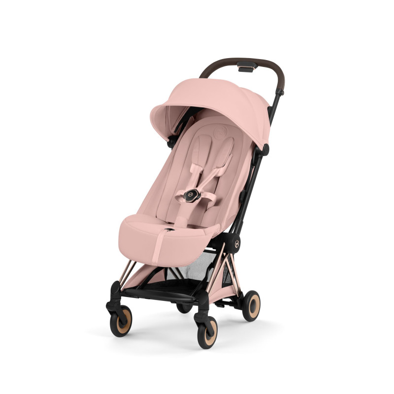Cybex Coya Style silla de paseo compacta en color peach pink con chasis rosegold