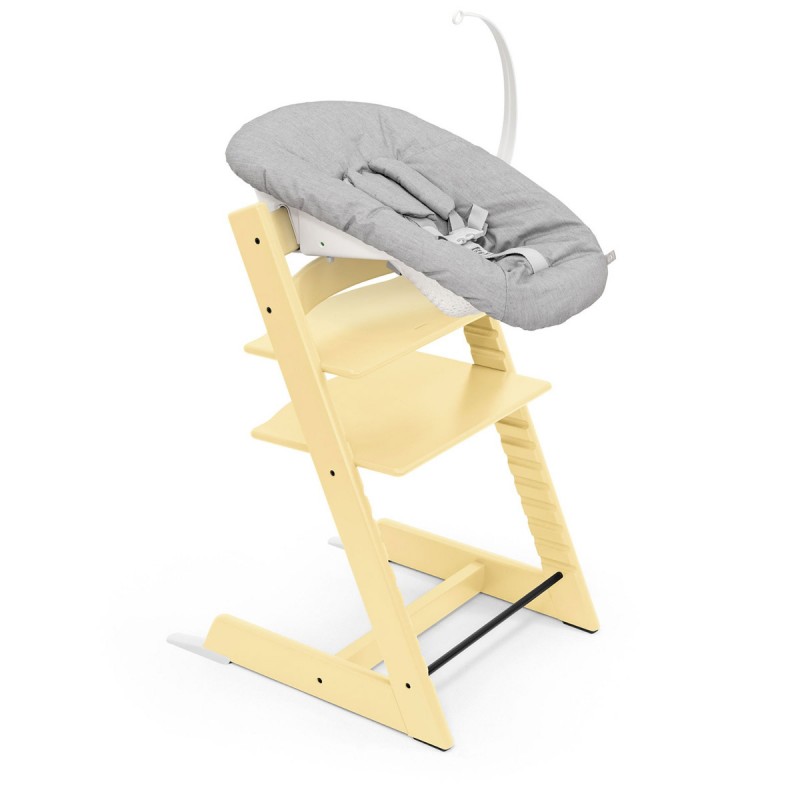 pack de trona tripp trapp de stokke en amarillo lemon yellow con newborn set
