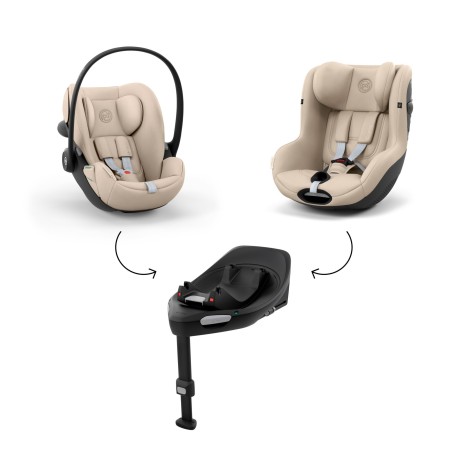 Pack Cybex G3 Cloud + Sirona + Base | Almond Beige 0-4 años