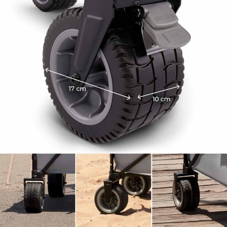 Dimensiones de las ruedas del carrito de transporte plegable ROLLSTER de Kinderkraft