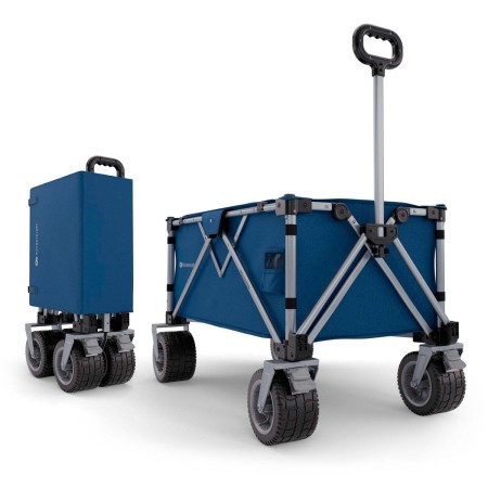 carrito de transporte plegable ROLLSTER de Kinderkraft en azul Night Blue