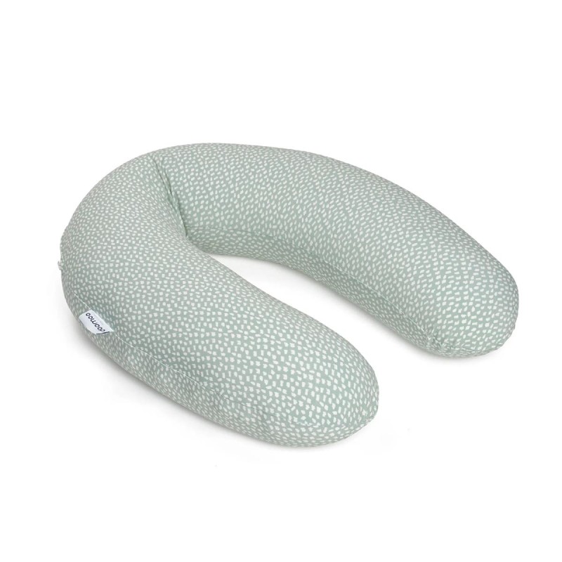 Cojín de lactancia Doomoo Buddy de Babymoov con estampado Cloudy Kaki