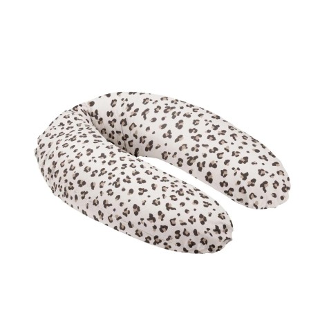 Cojín de lactancia Doomoo Buddy de Babymoov con estampado Leopard Cream