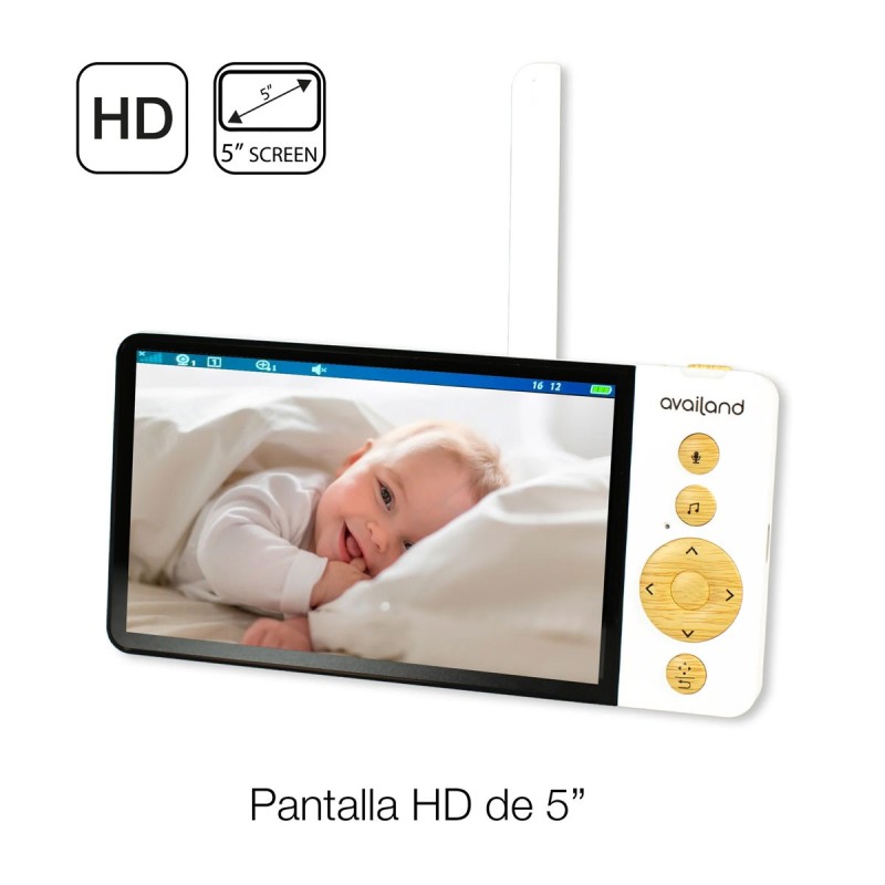 Cámara Vigilabebés Availand Sphera | Pantalla HD 5" y 300 m de alcance