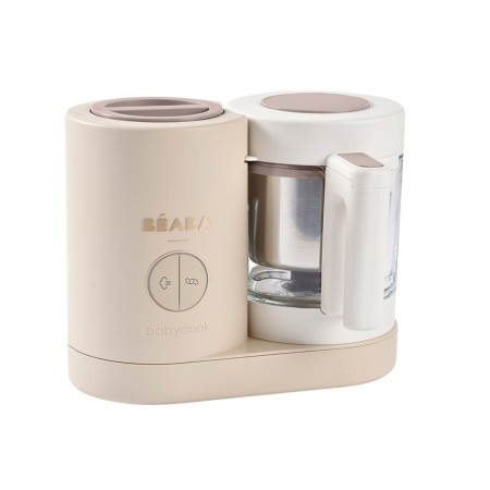 vista lateral robot de cocina 4 en 1 babycook NEO de Beaba en beige Clay Earth