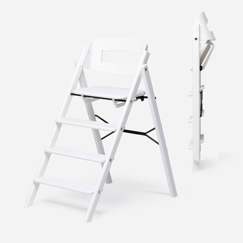 trona evolutiva plegable Klapp de KAOS en haya Beech Blanco