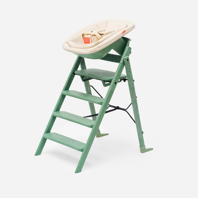 pack recién nacido con asiento de la trona Kaos Klapp en verde Mineral Green