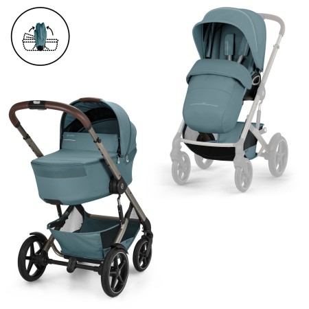 Cybex Talos S Lux 4 Dúo | Con Capazo Plegable Plano