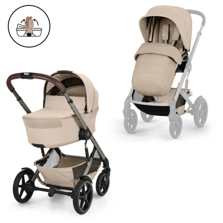 Cybex Talos S Lux 4 Dúo | Con Capazo Plegable Plano