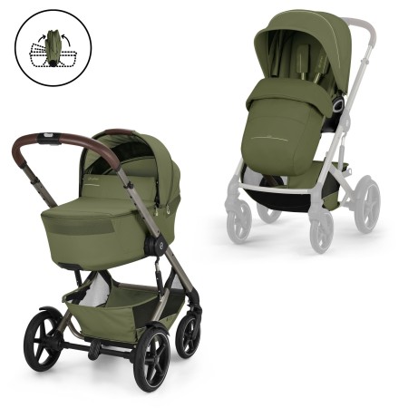 Cybex Talos S Lux 4 Dúo | Con Capazo Plegable Plano