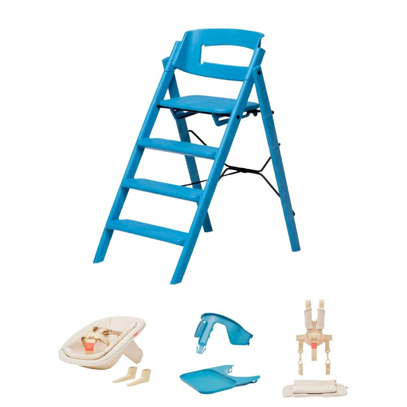 pack completo de la trona Klapp de KAOS en azul Swedish Blue