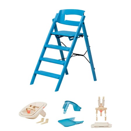 pack completo de la trona Klapp de KAOS en azul Swedish Blue