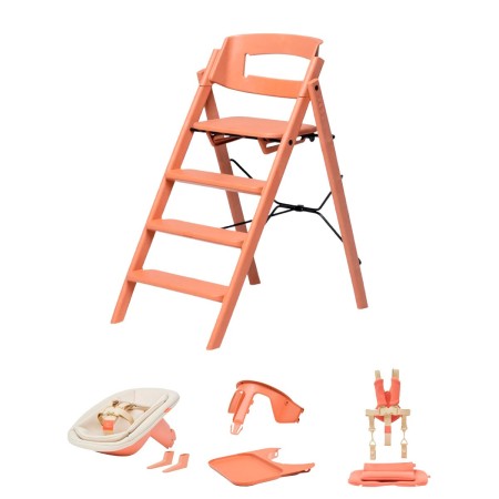 pack completo de la trona Klapp de KAOS en rosa Terracotta Pink