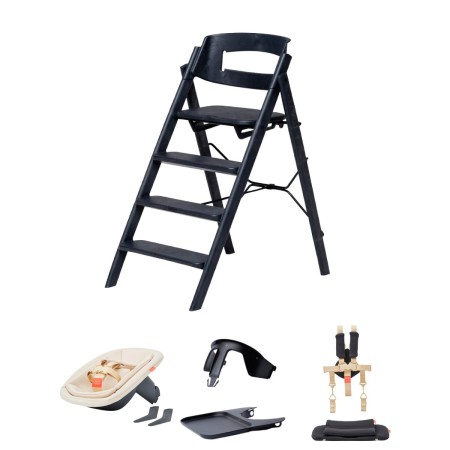pack completo de la trona Klapp de KAOS en negro Charcoal Black