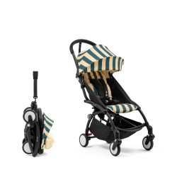 Stokke pack Yoyo 3 negra con coleccion Riviera color  Monaco de verano
