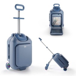 maleta infantil 2 en 1 con asiento Cabby de Kinderkraft en azul